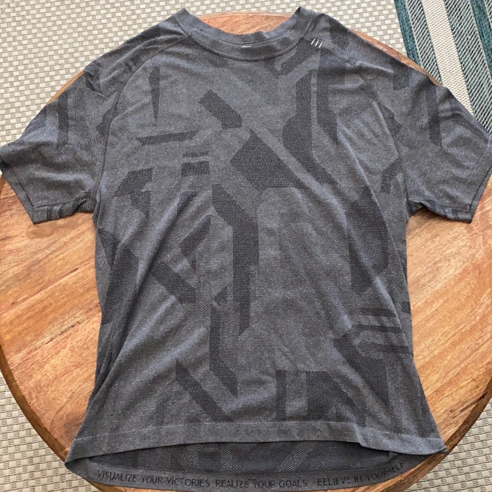 Medium Lululemon Tech T shirt Black and Gray color
